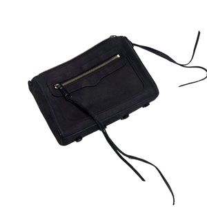 Rebecca minkoff clutch/ crossbody black suede purse